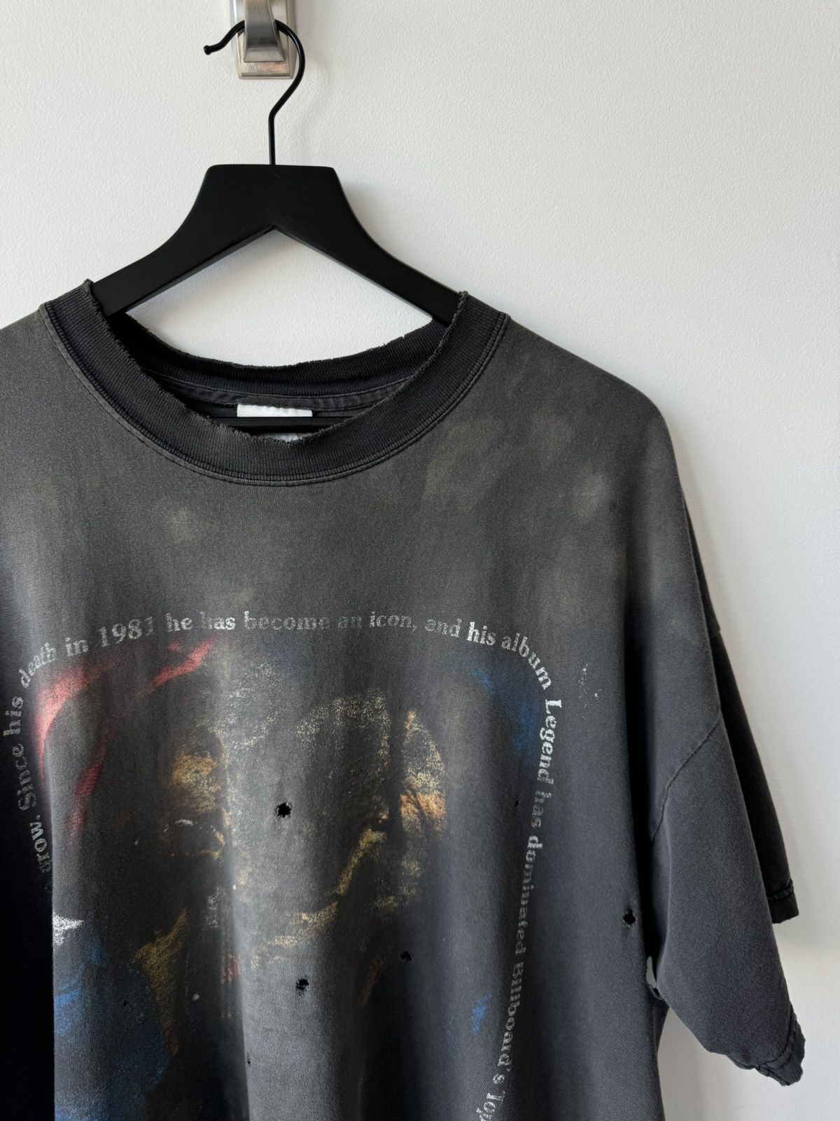 Vintage VINTAGE 90s BOB MARLEY T SHIRT FADED THRASHED OVERSIZED THIN Size US XL / EU 56 / 4 - 3 Thumbnail