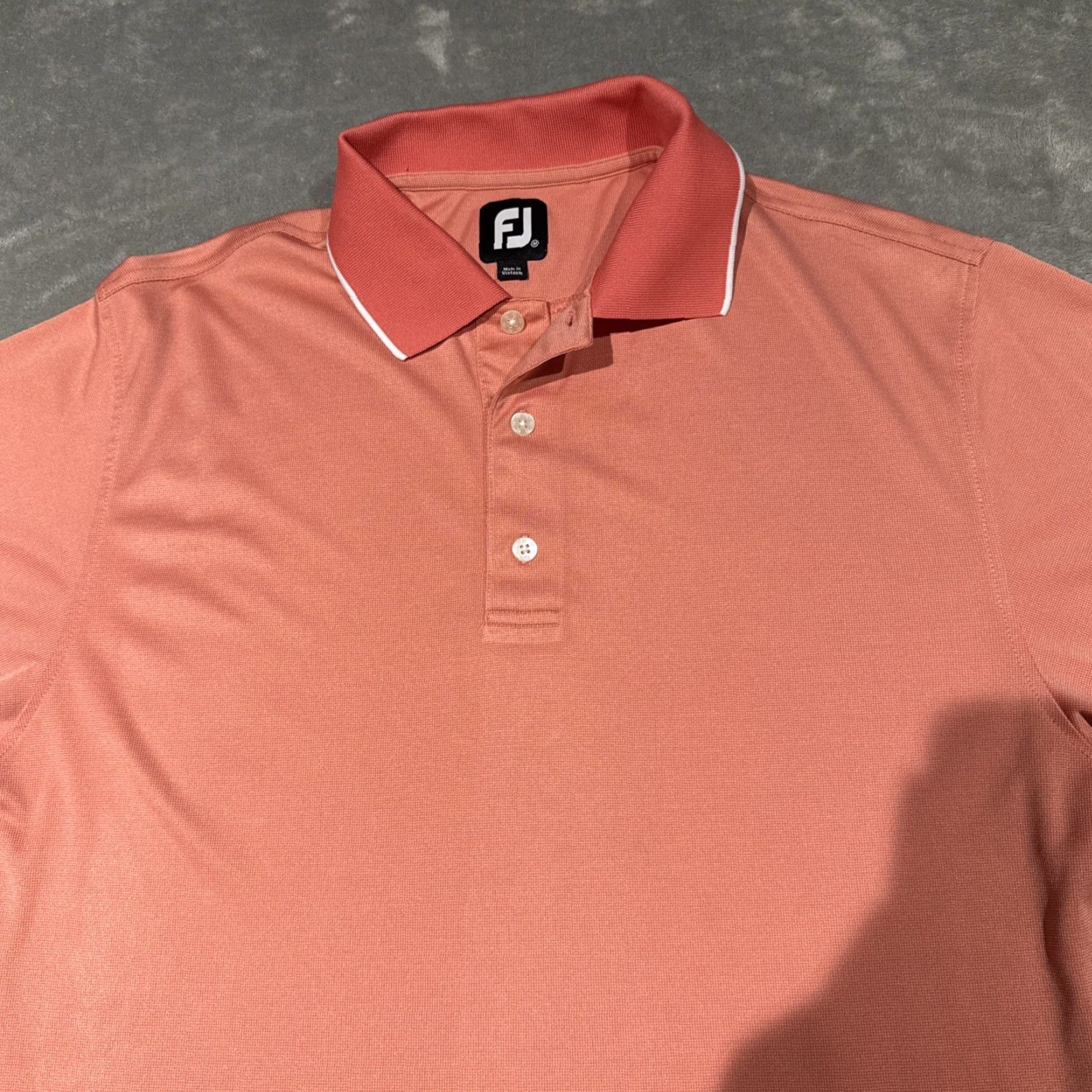 Footjoy FootJoy Polo Shirt Mens Medium Pink White Dots Geometric Performance Golf Shirt polo Mens Medium Pink White Dots Geometric Golf Size US M / EU 48-50 / 2 - 2 Thumbnail