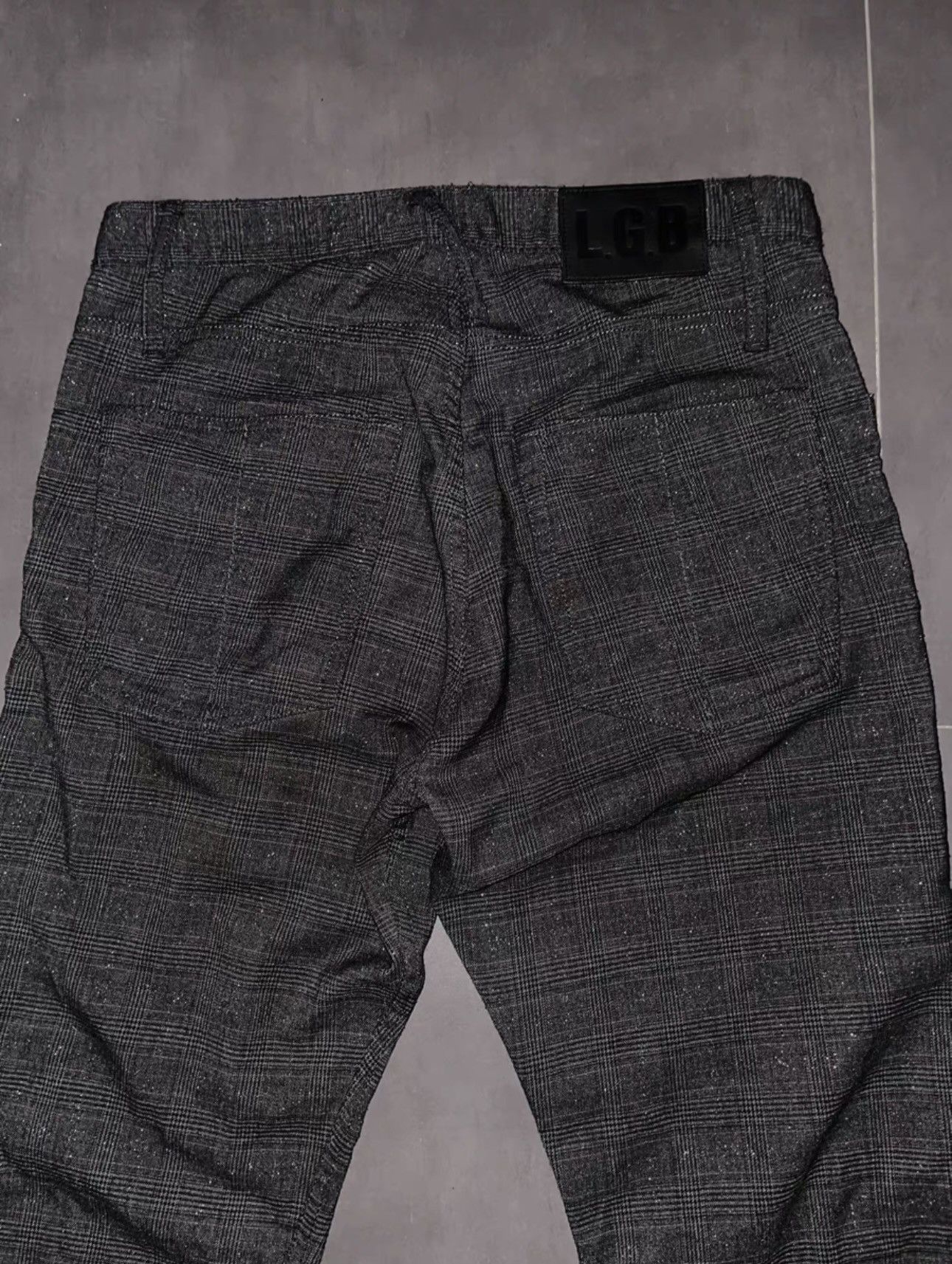 Le Grande Bleu (L.G.B.) L.G.B. Silver lining checkered denim pants Size US 29 - 4 Thumbnail