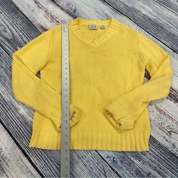 Other Vintage Field Gear Cotton Blend Women’s Yellow V-Neck Sweate Size S / US 4 / IT 40 - 6 Thumbnail