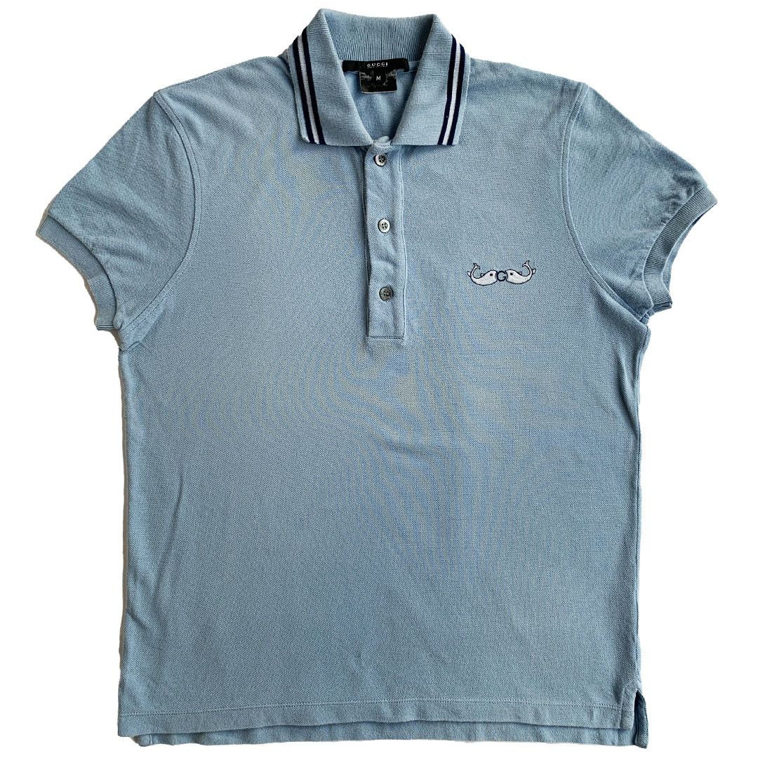 Gucci Gucci Polo - Whale Crest Polo - Blue - M Size US M / EU 48-50 / 2 - 1 Thumbnail