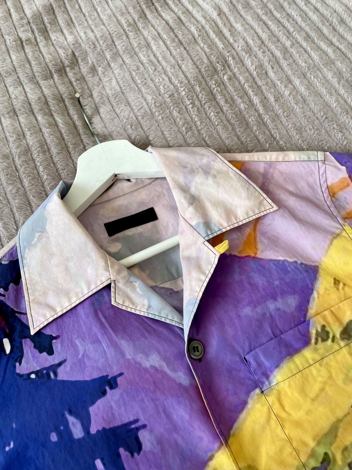 Prada Prada Camp Collar Landscape Pattern Bowling Pocket Shirt Size US S / EU 44-46 / 1 - 7 Thumbnail