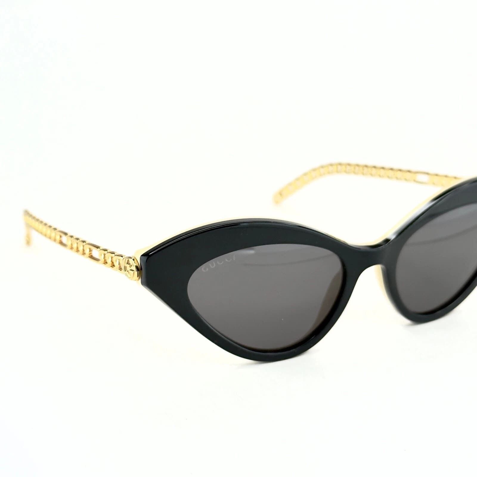 Gucci GUCCI GG0978S CHAIN 0978 Gold Black Crystal Heart 004 Size ONE SIZE - 6 Thumbnail