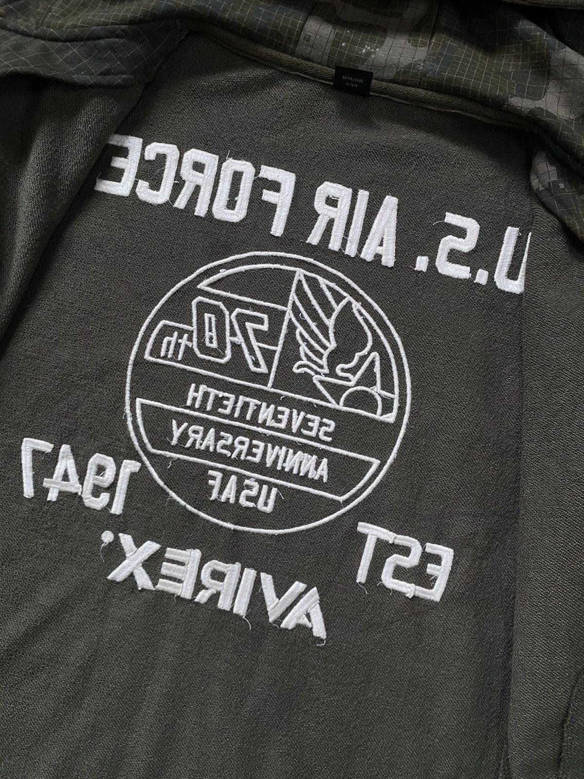 Avirex × Vintage AVIREX US AIR FORCE 70th Anniversary Zip Camo Hoodie Size US XL / EU 56 / 4 - 11 Thumbnail