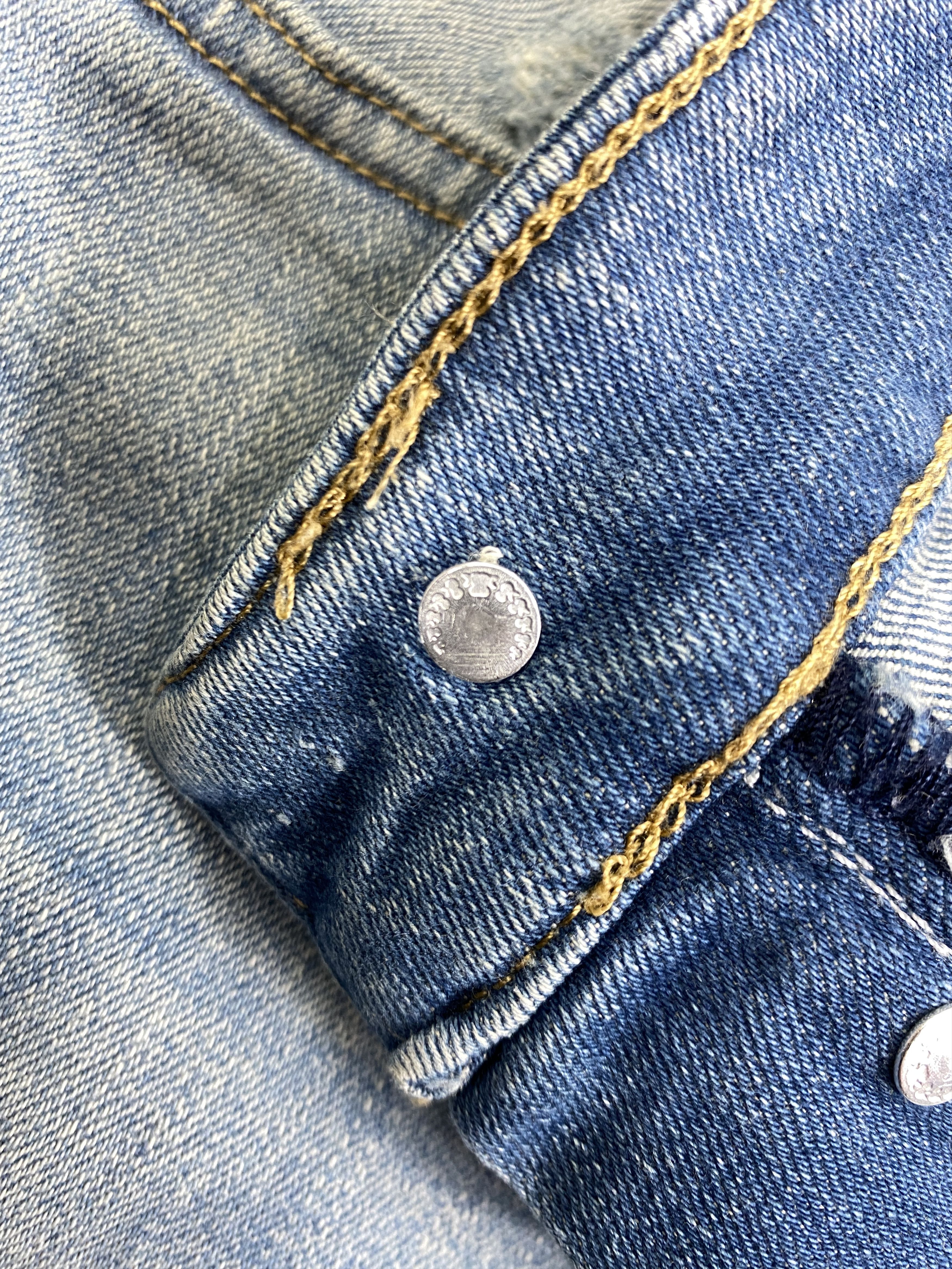 H&M H&M Japanese Brand Distressed Denim 34x28.5 -JN013 Size US 34 / EU 50 - 6 Thumbnail