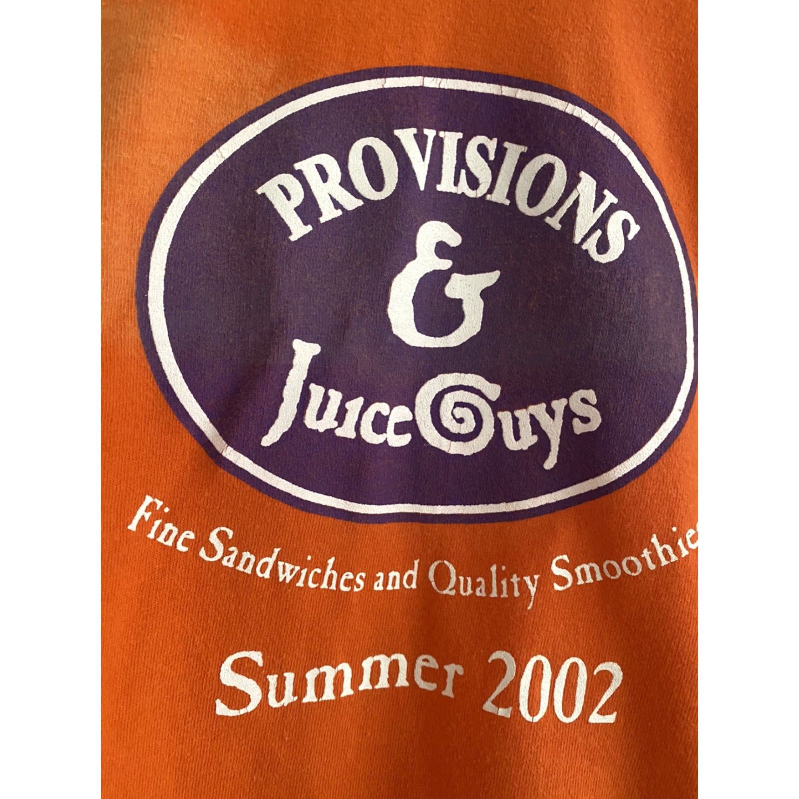 Hanes VINTAGE Nantucket Provisions Juice Guys Orange Shirt 2002 XL Summer Mens T-Shirt Crew Neck Short Sleeve Orange Size US XL / EU 56 / 4 - 2 Thumbnail