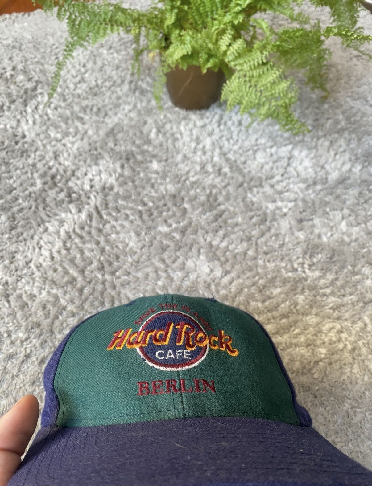 Hard Rock Cafe 00s Vintage Hard Rock Cafe Berlin Save The Planet Hat Cap Size ONE SIZE - 4 Thumbnail