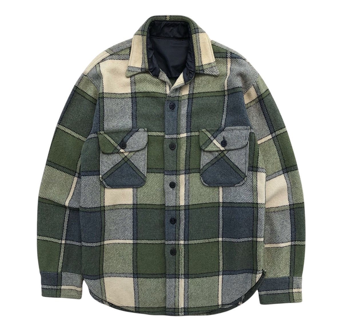 JCPenney Vintage 60s-70s JcPennys Towncraft Melton Wool Heavy Flannel Size US S / EU 44-46 / 1 - 1 Thumbnail