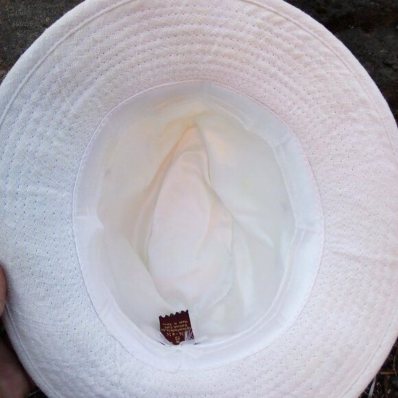 Vintage Vintage Youngan Fedora Hat White Size ONE SIZE - 6 Thumbnail