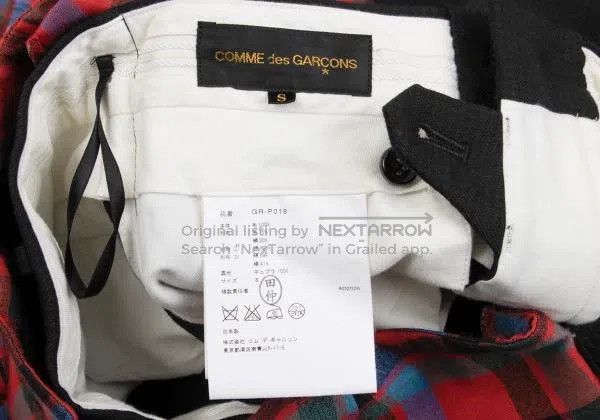 Comme des Garcons Comme des Garcons size S Black vintage tartan Baroque styl Size 23" - 9 Thumbnail