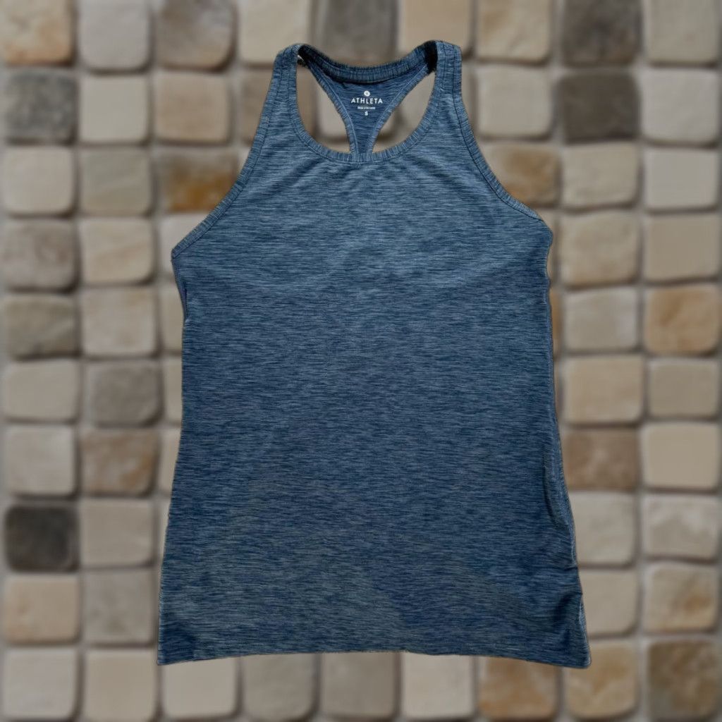 Athleta Athleta Transcend Racerback Tank Top Womens Small Gray Stretch Yoga Shirt Size S / US 4 / IT 40 - 1 Thumbnail
