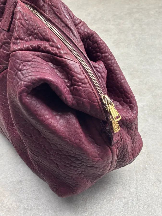 Yves Saint Laurent Yves Saint Laurent Bordeaux Leather Quilted Handle Bag Size ONE SIZE - 18 Thumbnail