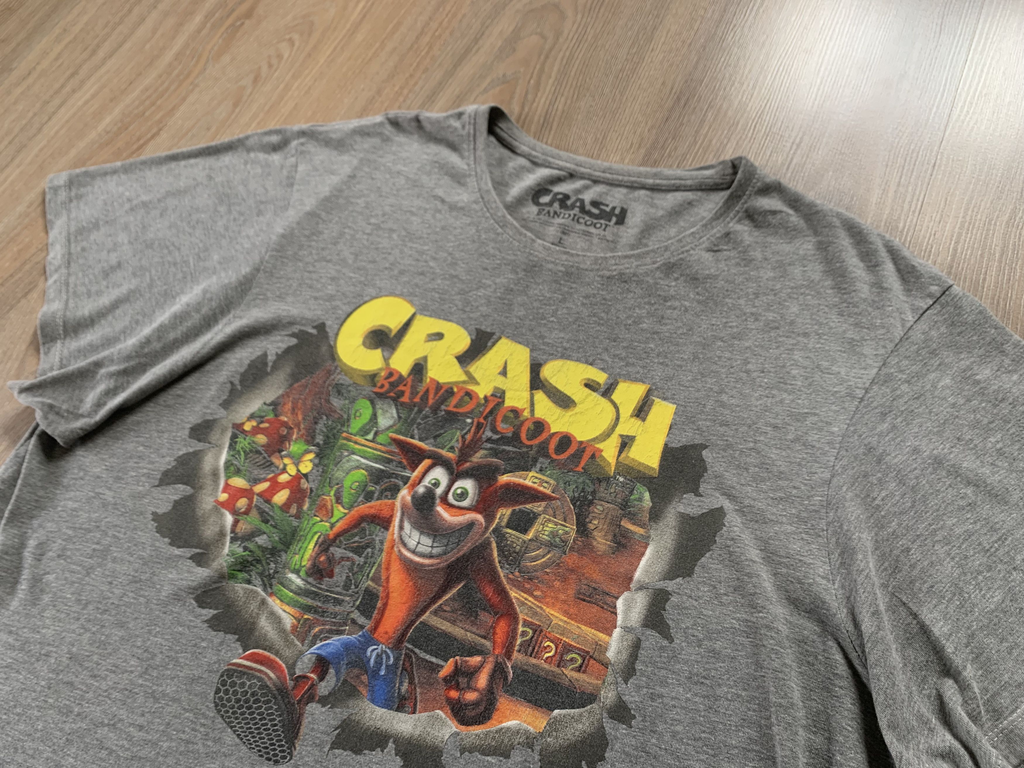 Cartoon Network Crash Bandicoot Grey Printed T-Shirt Size US L / EU 52-54 / 3 - 4 Thumbnail