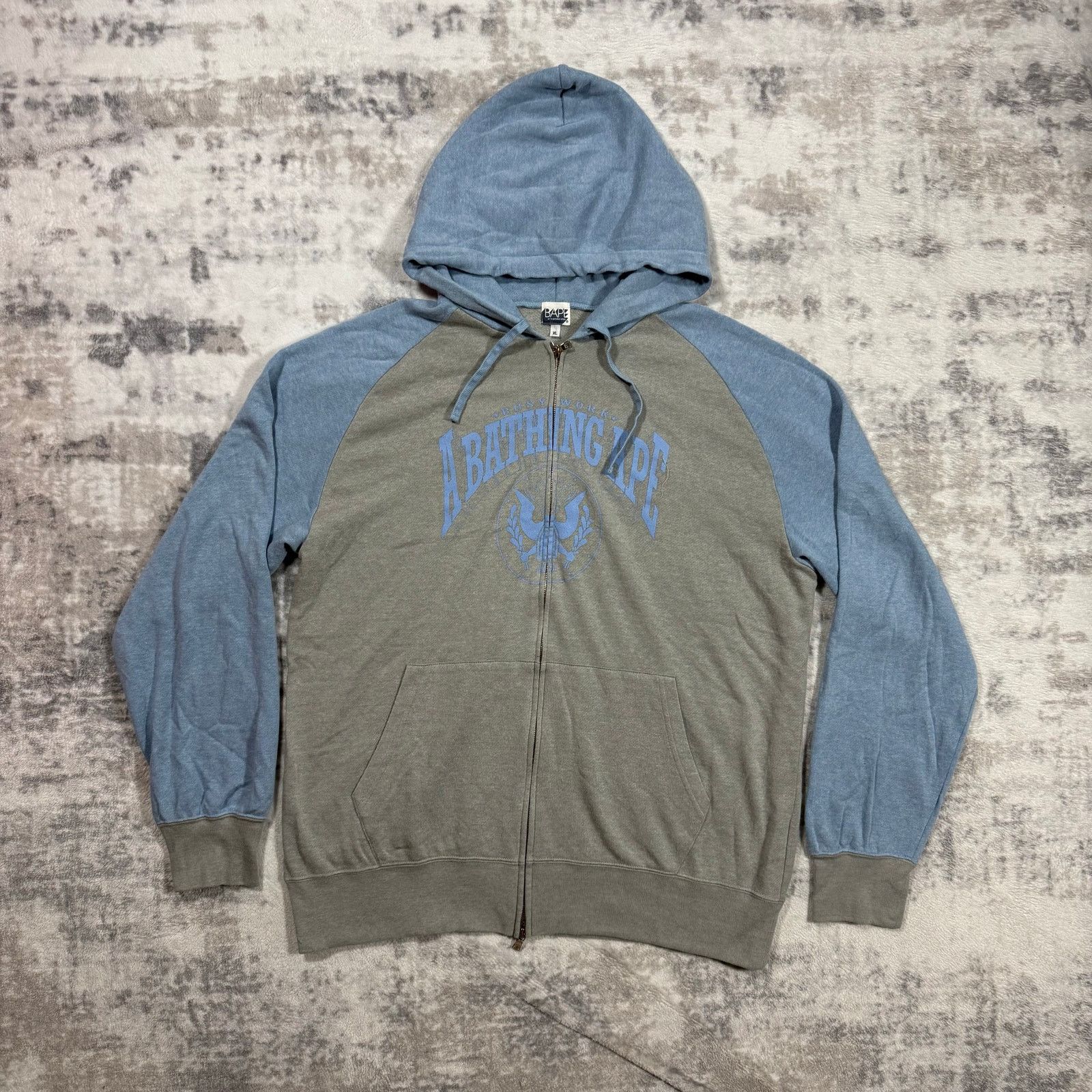 Authentic Bape 2000’s Colorblock Full Zip Hoodie XL