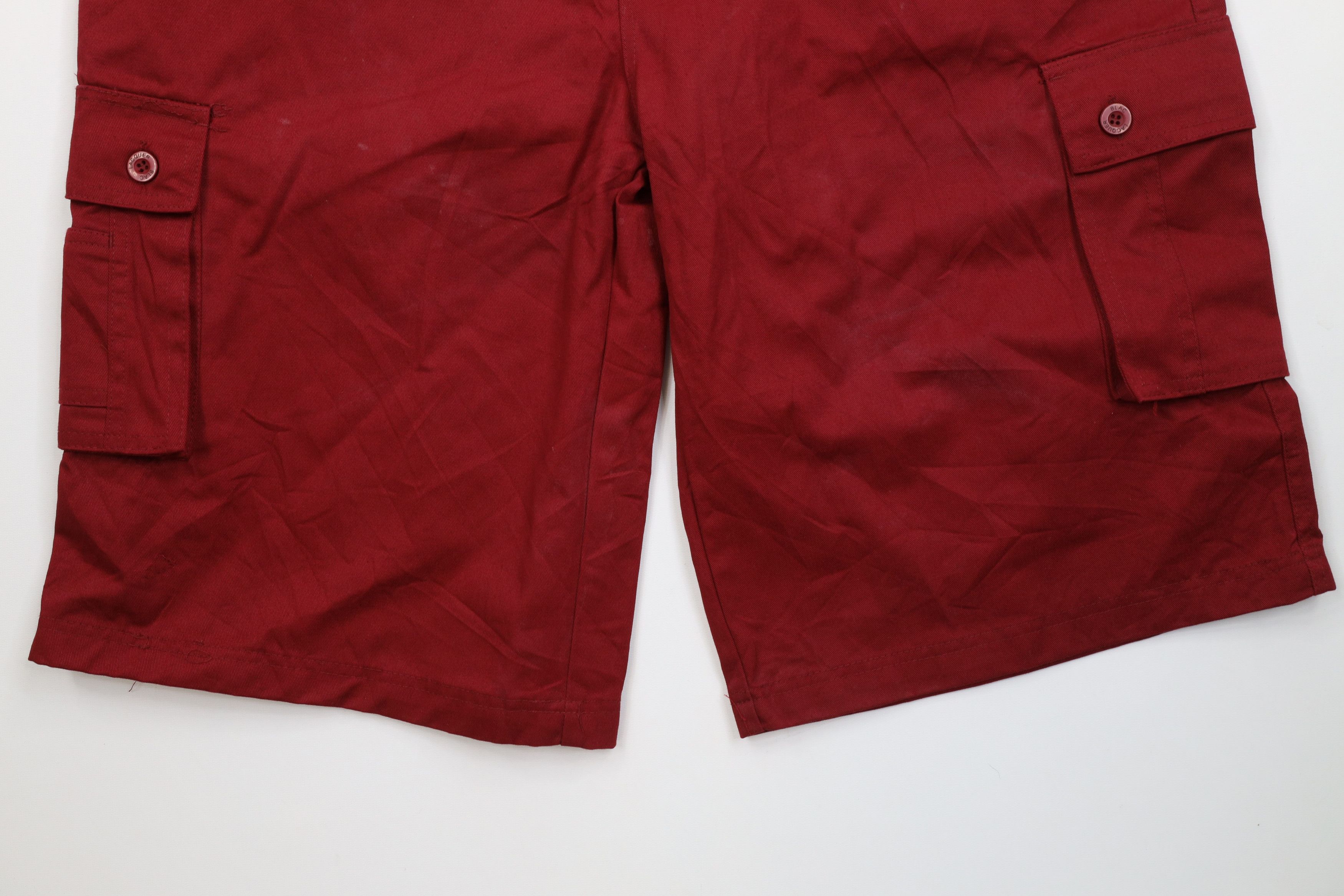 Vintage Vintage 90s Y2K Streetwear Baggy Loose Fit Cargo Shorts Red Size US 36 / EU 52 - 4 Thumbnail