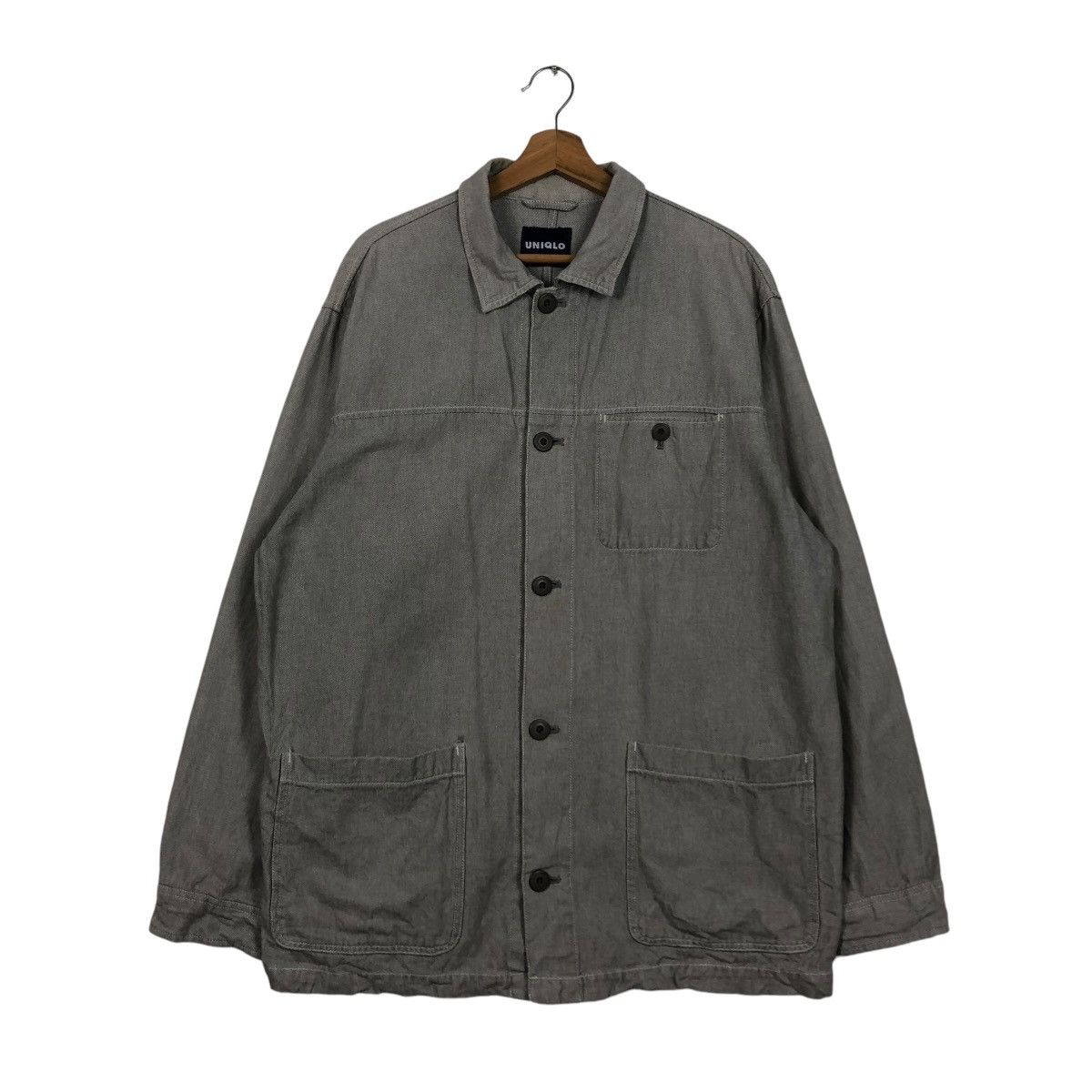 Japanese Brand 🔥VINTAGE CHORE WORKER JACKET DETROIT DUCK CANVAS UNIQLO Size US XL / EU 56 / 4 - 3 Thumbnail