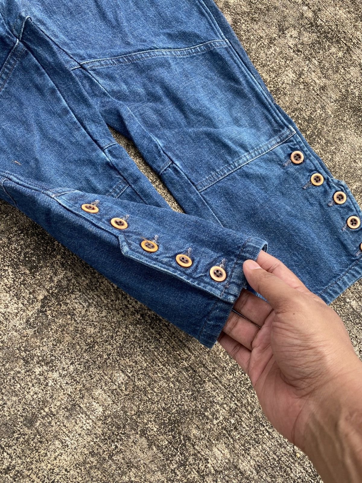 45rpm ❗️Vintage 45RPM 3/4 Japanese Denim Pants with Button Leg Size US 29 - 4 Thumbnail