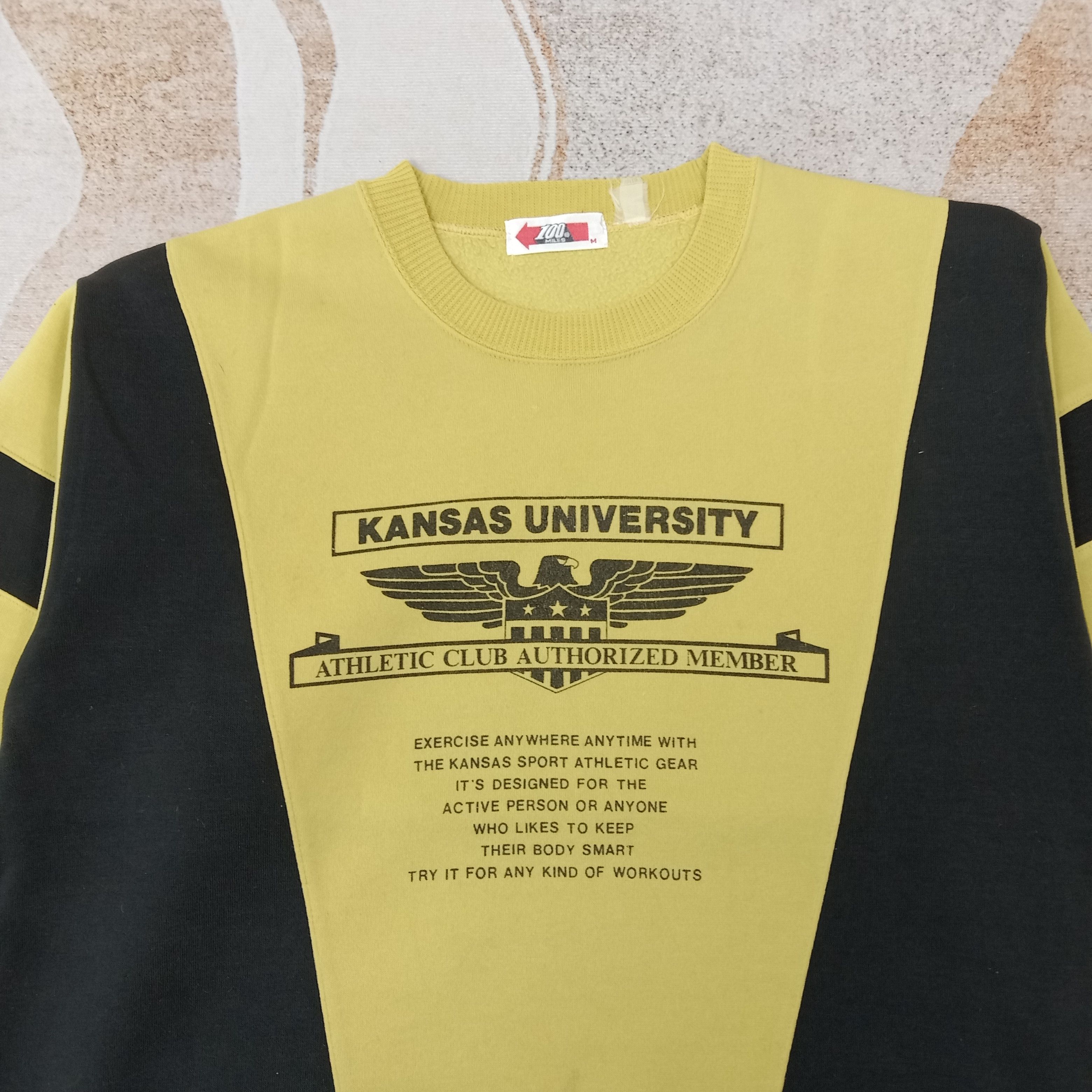Vintage Kansas University American Sweatshirt C266N4 Size US M / EU 48-50 / 2 - 2 Thumbnail