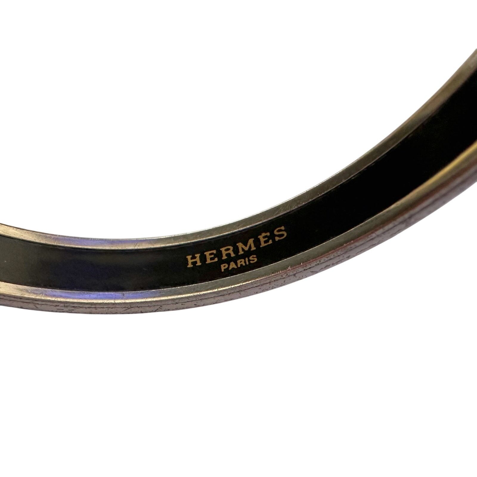Hermes HERMES Enamel Printed Narrow Canoe Pattern Bracelet Size ONE SIZE - 3 Thumbnail