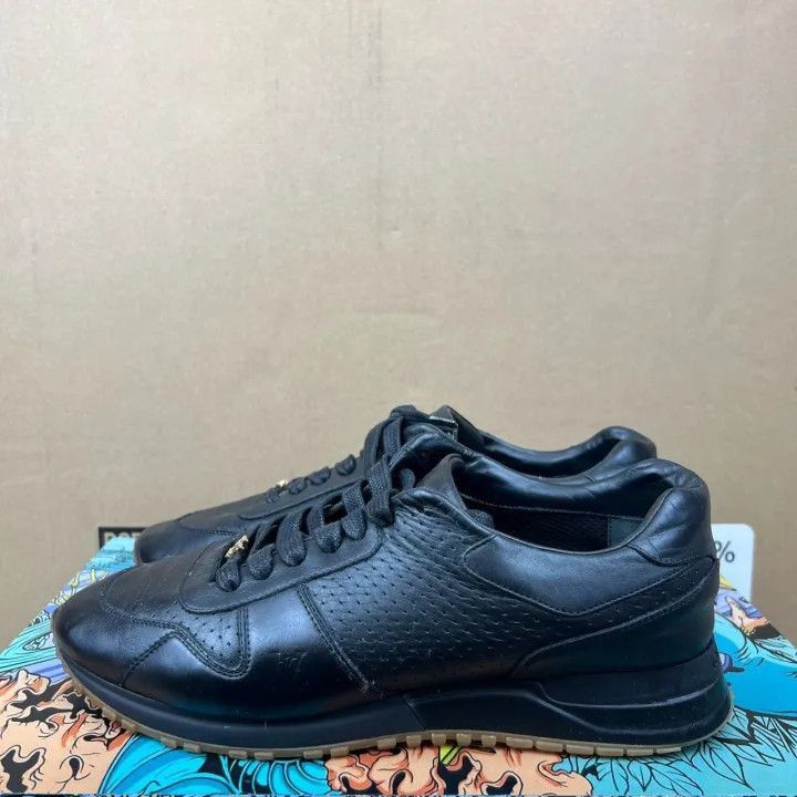Louis Vuitton Louis Vuitton Supreme Black Leather Casual Sneakers -2508 Size US 8 / EU 41 - 3 Thumbnail
