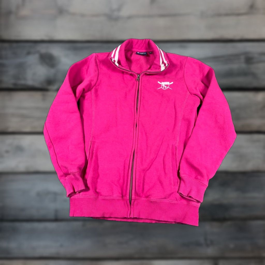 Champion Champion Sweatshirt Crew Crest Zip Pink XL Women's Regular Hallmark: Retro, Hipster - Full Zip, Lightweight, Activewear, Casual Size XL / US 12-14 / IT 48-50 - 1 Thumbnail