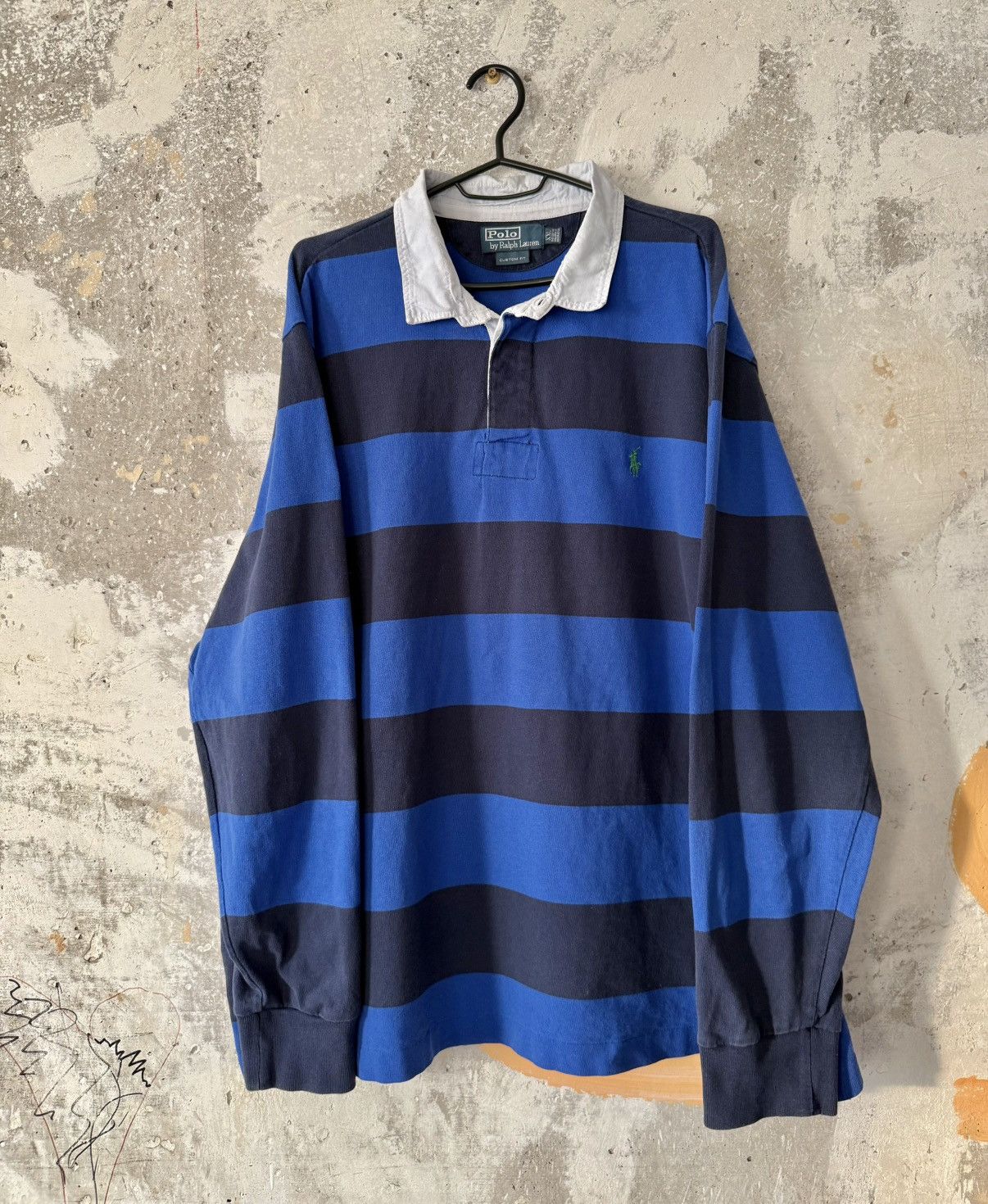 90S Vintage Polo Ralph Lauren Classic Striped Rugby T-Shirt