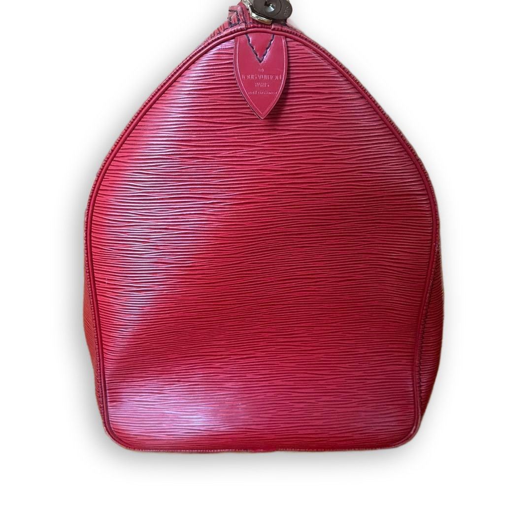 Louis Vuitton Louis Vuitton - Red Epi Keepall 50 Boston Bag Preloved Size ONE SIZE - 3 Thumbnail