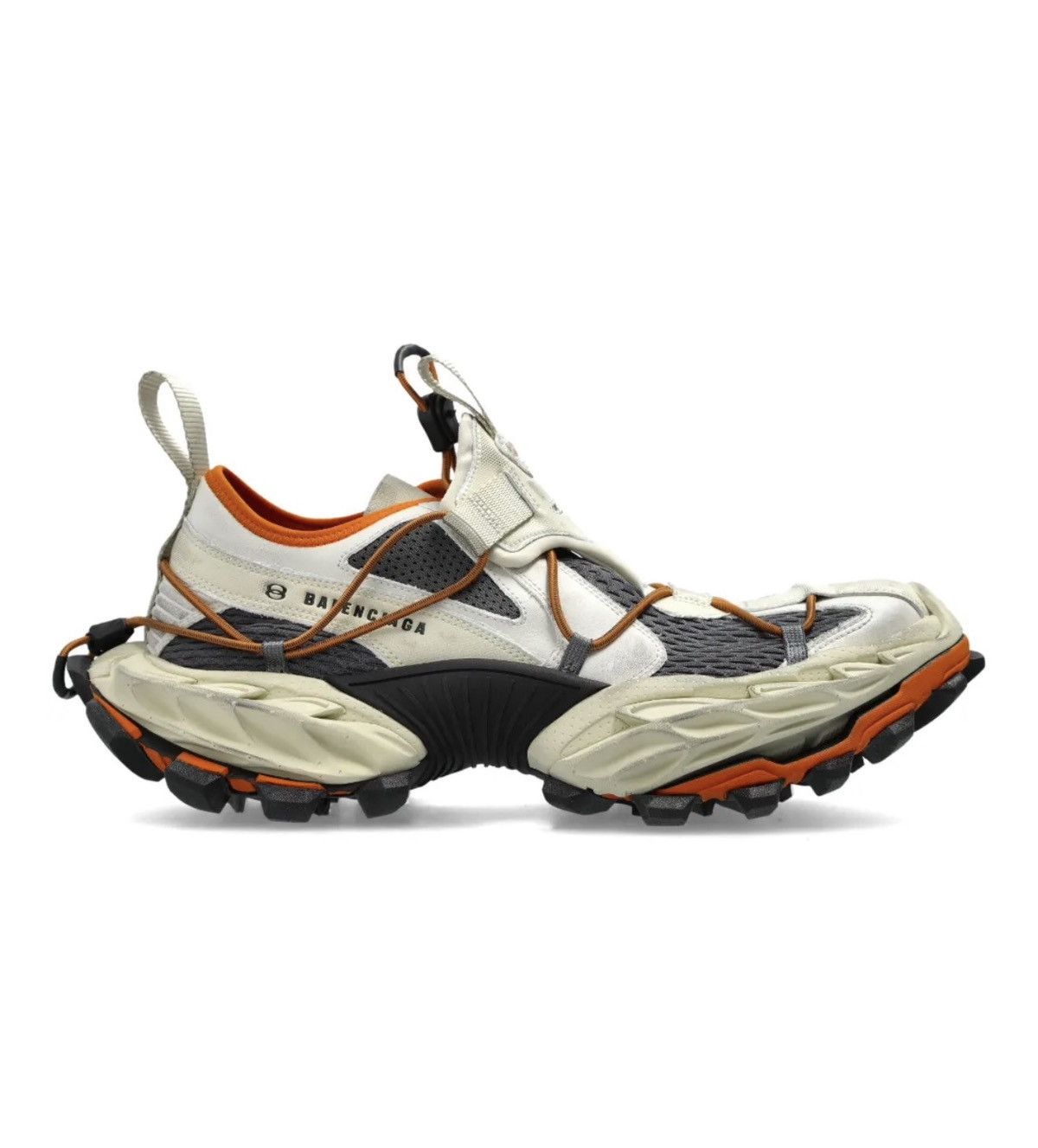 Balenciaga Hike Sneakers White Orange Colorway $1300