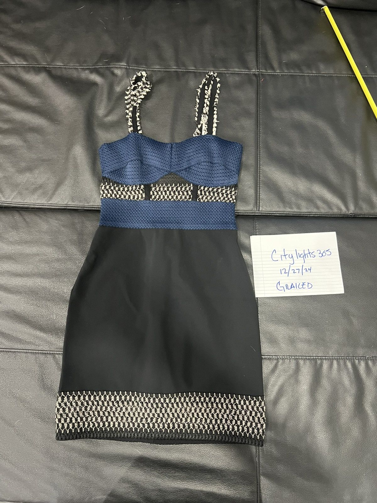 Jonathan Simkhai Jonathan Simkhai Lace Strap Bustier Black And Blue Bandage Size S / US 4 / IT 40 - 10 Thumbnail