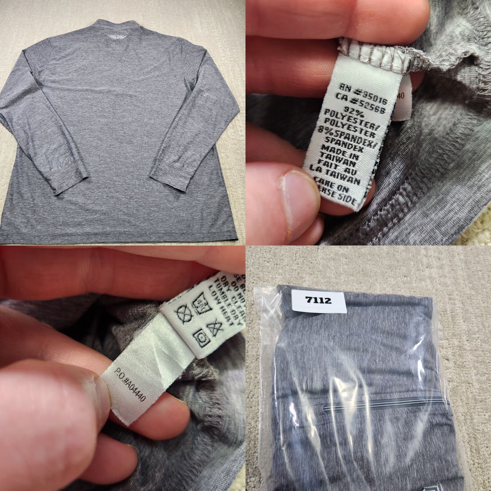 Vintage Straight Down Pullover Men Large Gray Performance 1/4 Zip Golf Lightweight Size US L / EU 52-54 / 3 - 8 Thumbnail