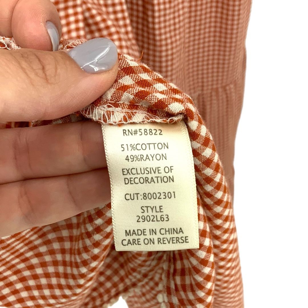 Other Max Studio Gingham Flutter Sleeve Maxi Dress Brick Large Size L / US 10 / IT 46 - 6 Thumbnail