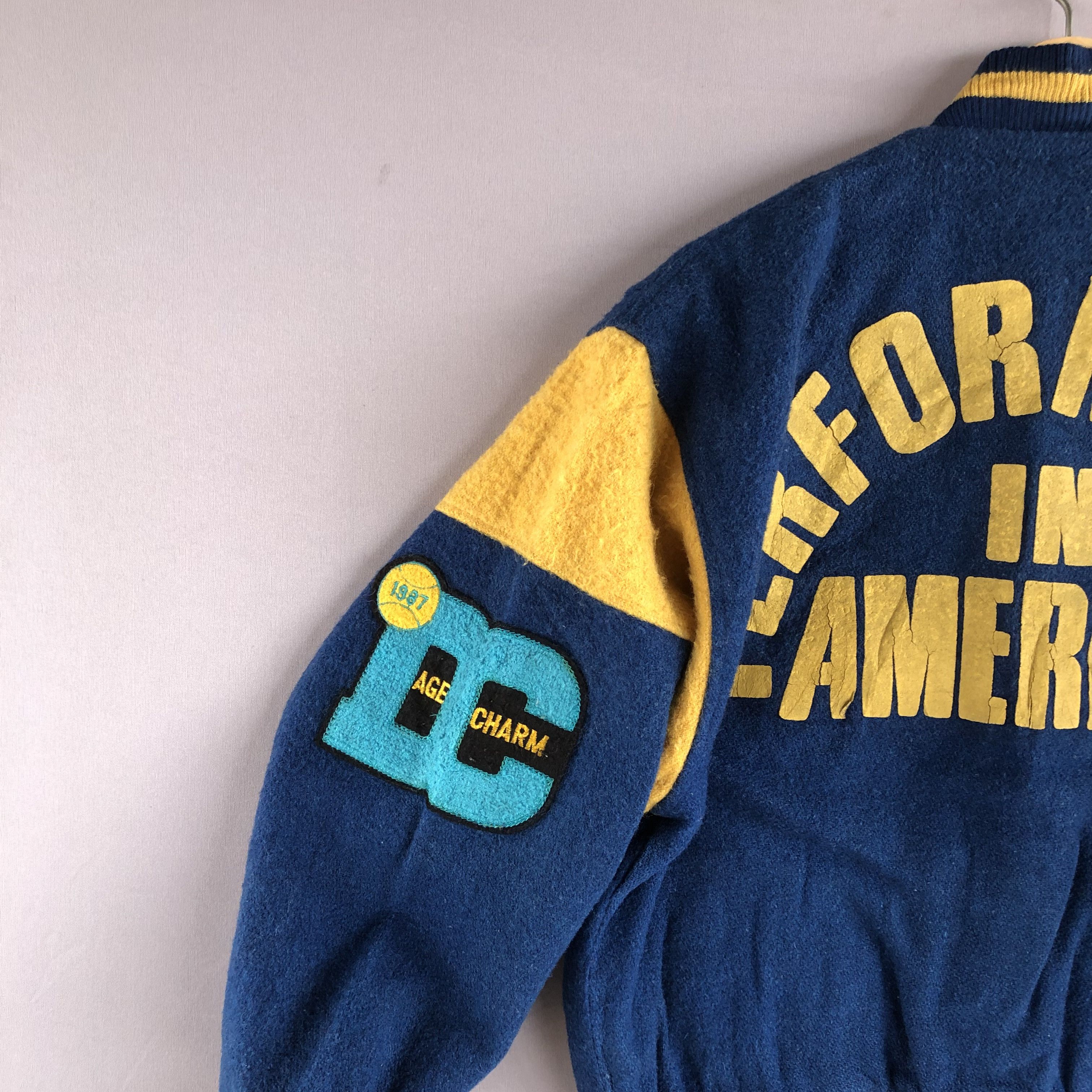 Japanese Brand Vintage Performance in America Varsity Wool Bomber Jacket Size US M / EU 48-50 / 2 - 6 Thumbnail