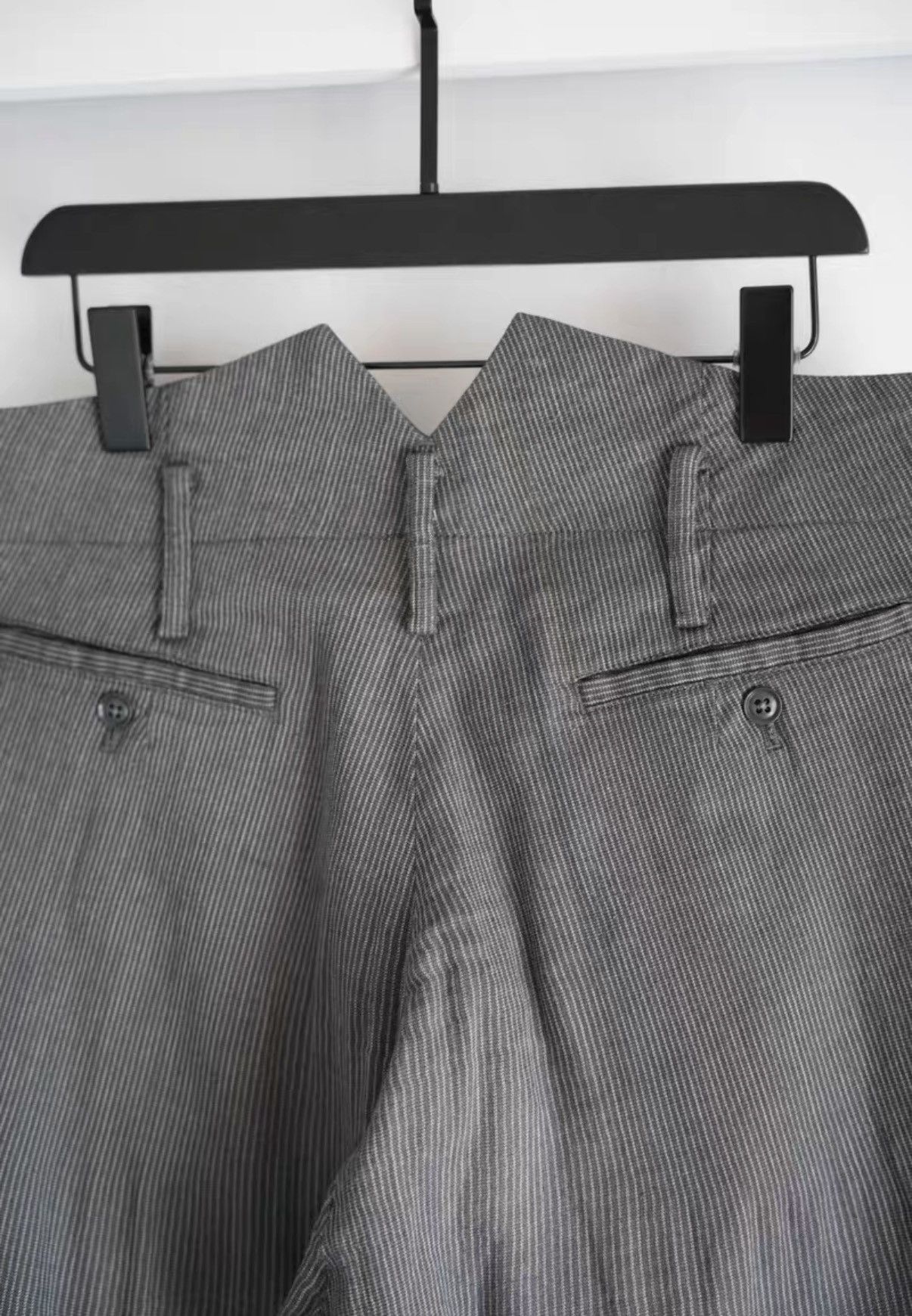 Yohji Yamamoto Yohji Yamamoto 11ss Grey Stripe Fishtail Trousers K4 Size US 32 / EU 48 - 4 Thumbnail
