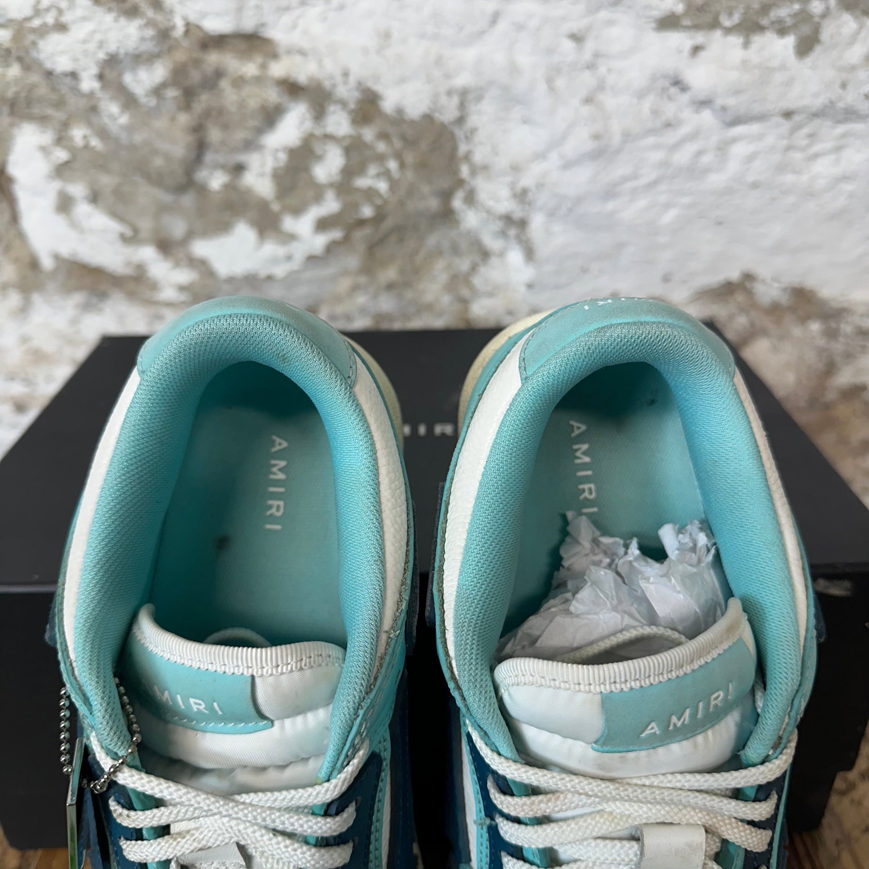 Amiri Amiri Navy Skeleton White Teal Blue Sneaker Sz 7 (40) Size US 7 / EU 40 - 4 Thumbnail