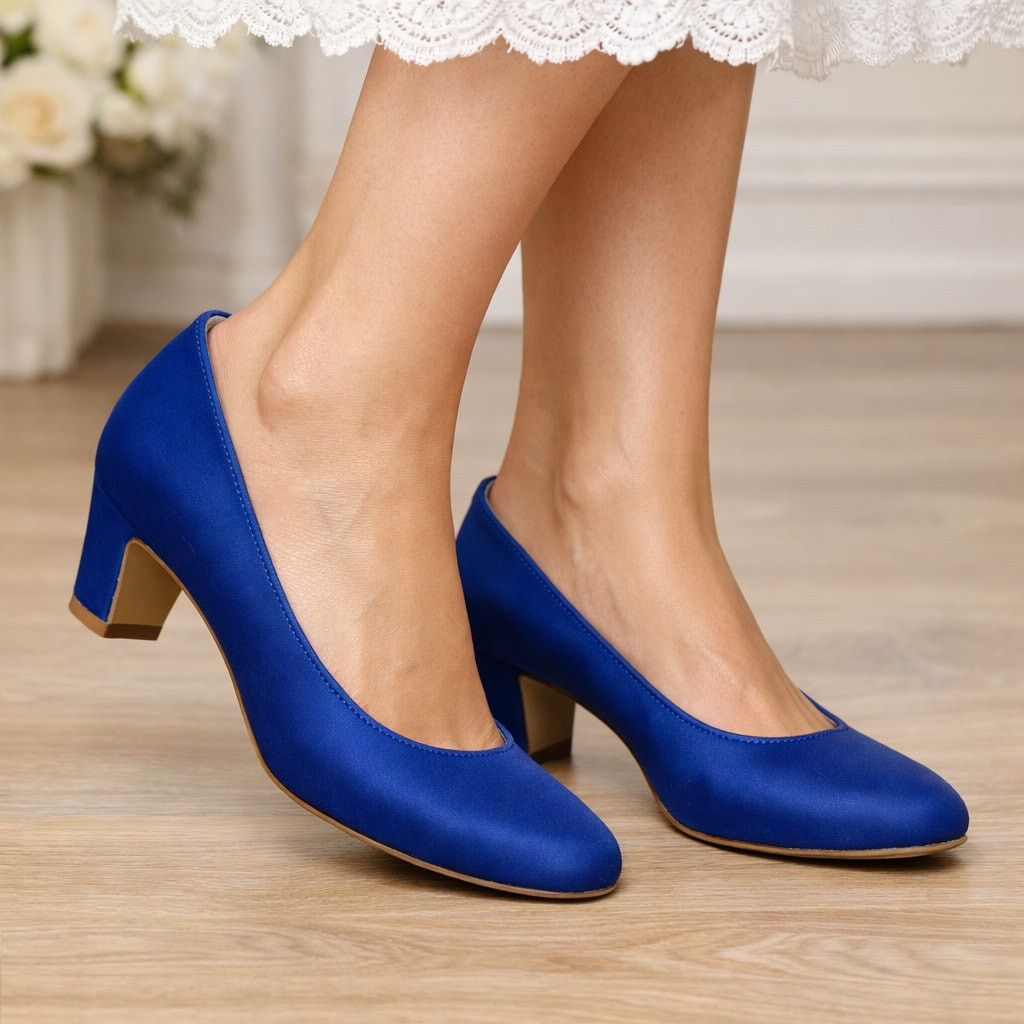 Vintage Vintage 80s Dyeables Satin Heels Pumps Size 6.5 Retro Shoes Size US 6.5 / IT 36.5 - 1 Thumbnail