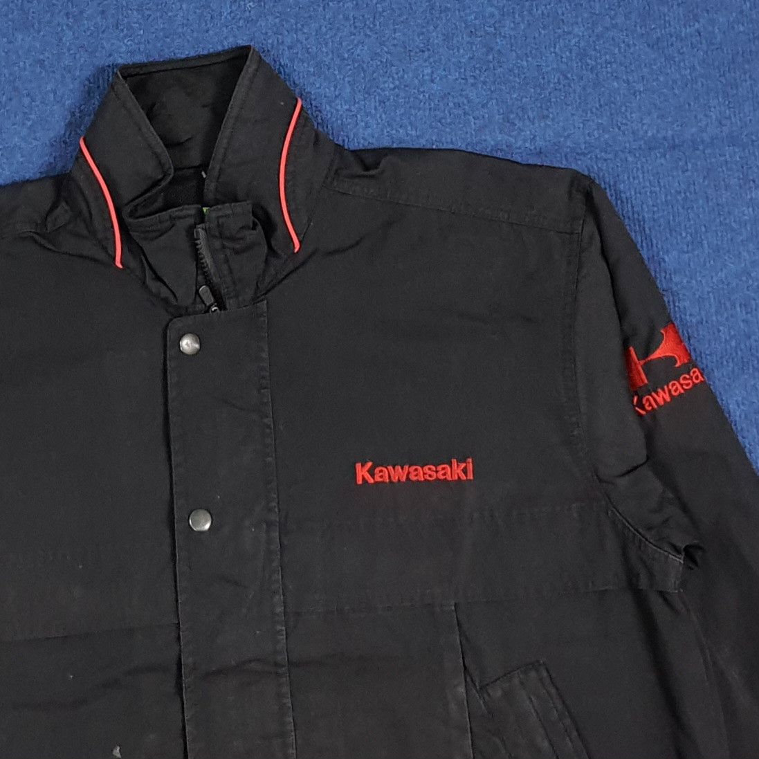 Japanese Brand Vintage KAWASAKI Japan Motorsports Custom Jacket C282N30 Size US L / EU 52-54 / 3 - 4 Thumbnail