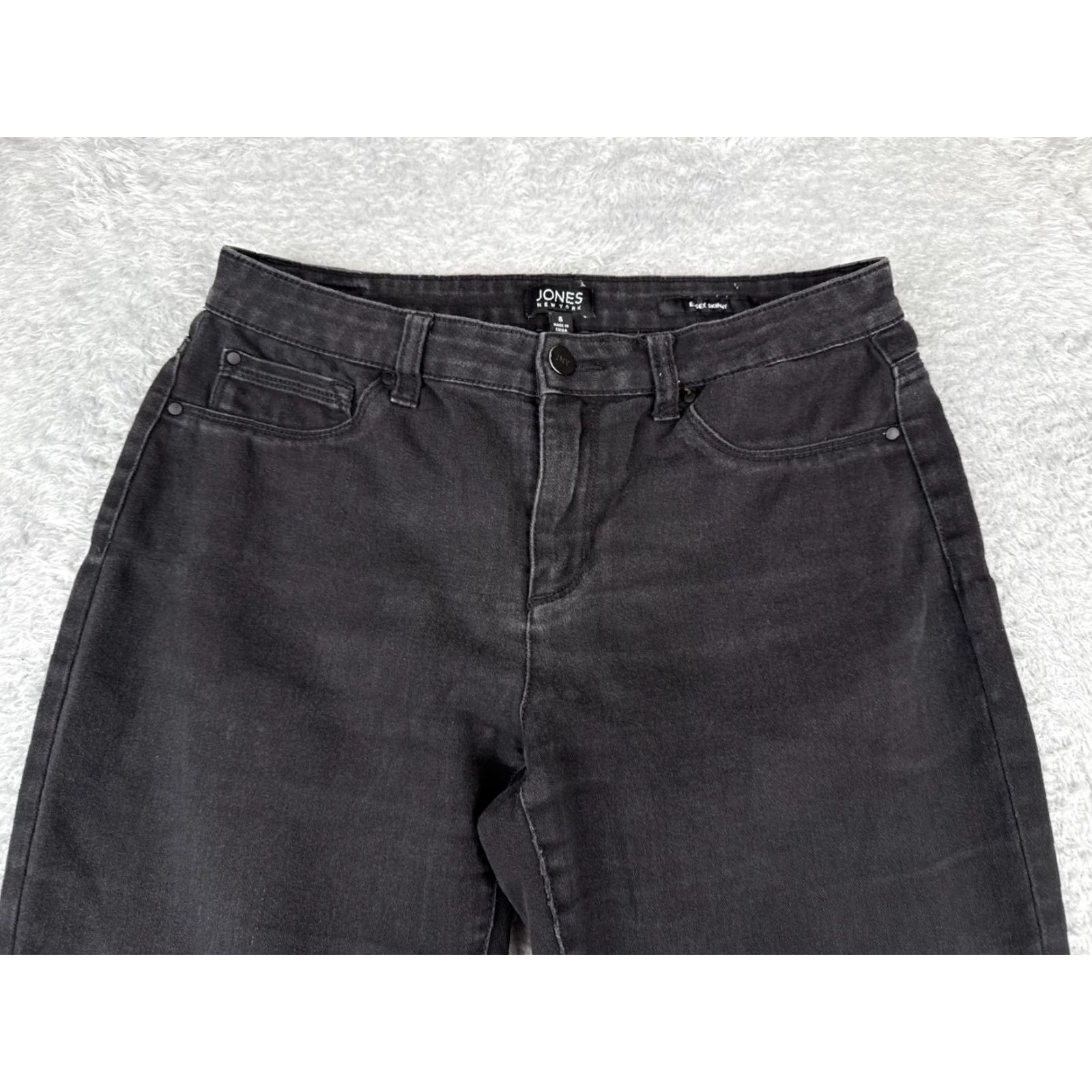 Jones New York Jones New York Jeans Women's 8 Black Denim Skinny Mid Rise 28x28 Regular Fit Size 30" / US 8 / IT 44 - 4 Thumbnail