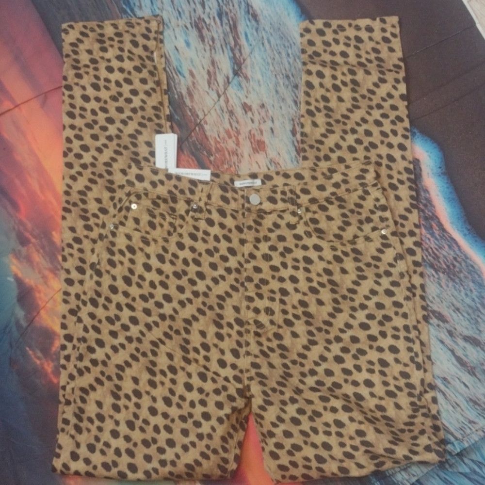 WeWoreWhat WEWOREWHAT stiletto slit leopard jeans size 32 Size 32" / US 10 / IT 46 - 2 Thumbnail