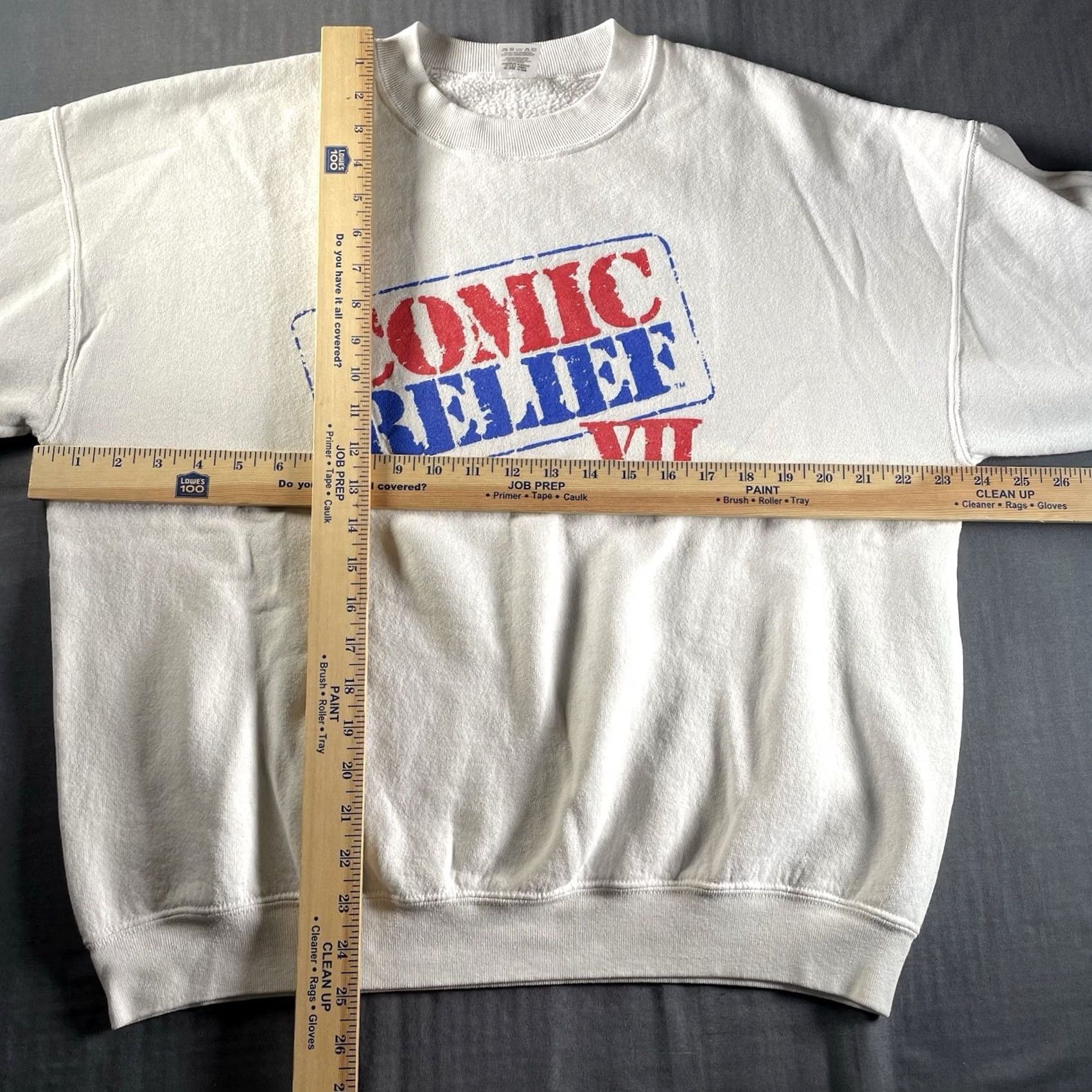 Vintage VINTAGE Robin Williams Pullover Sweatshirt XL White Crew Neck Comic Relief 1995 Mens Size US XL / EU 56 / 4 - 4 Thumbnail