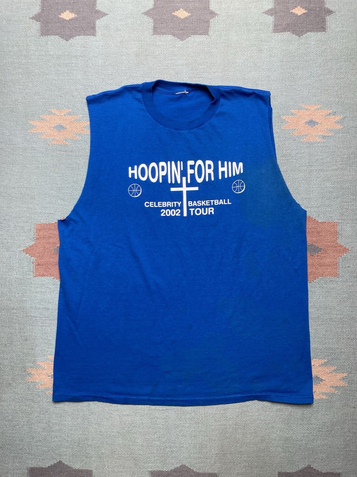 Vintage Jesus t shirt hoopin for him celebrity basketball tour 02 XL Size US XL / EU 56 / 4 - 1 Thumbnail