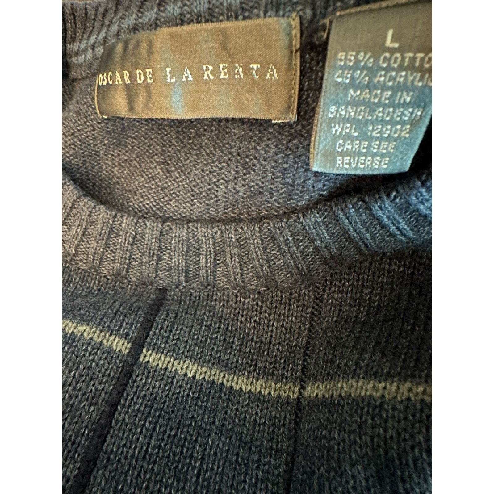 Oscar De La Renta Oscar de la Renta Men's Blue Plaid Sweater, Size Large Size US L / EU 52-54 / 3 - 5 Thumbnail