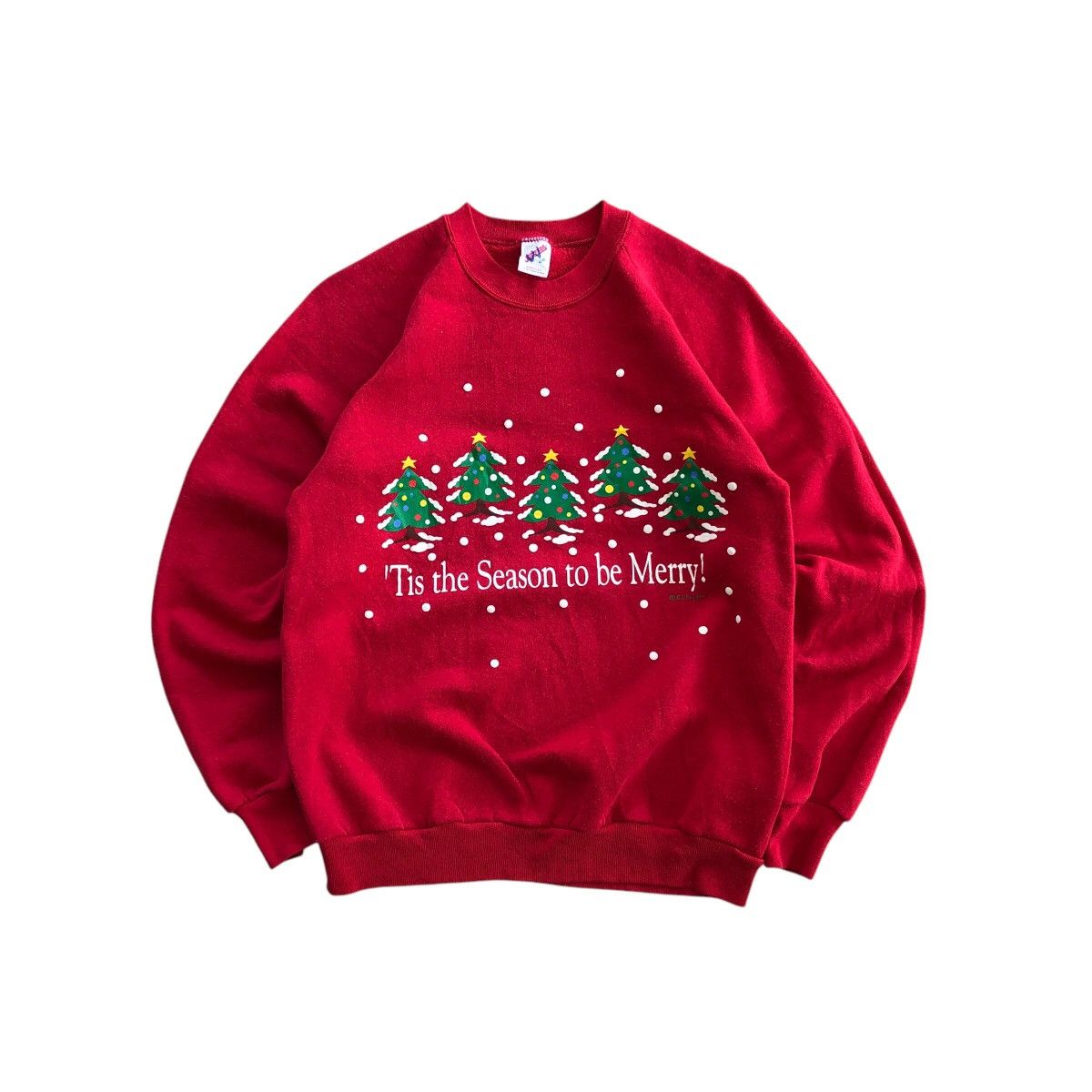 Jerzees × Vintage Vintage JERZEES Marry Christmas Printed Sweatshirt Size US L / EU 52-54 / 3 - 1 Thumbnail