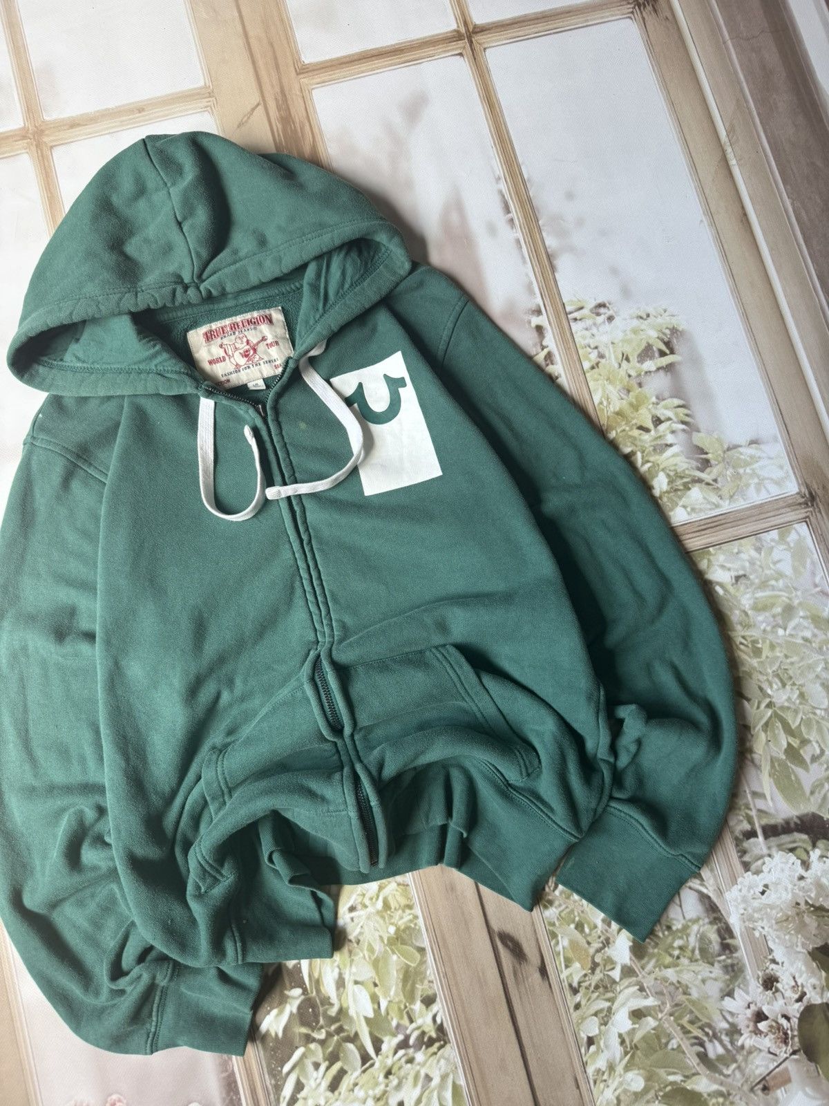 True Religion True Religion Double-Zip Boxy Hoodie - Forest Green Size US L / EU 52-54 / 3 - 3 Thumbnail