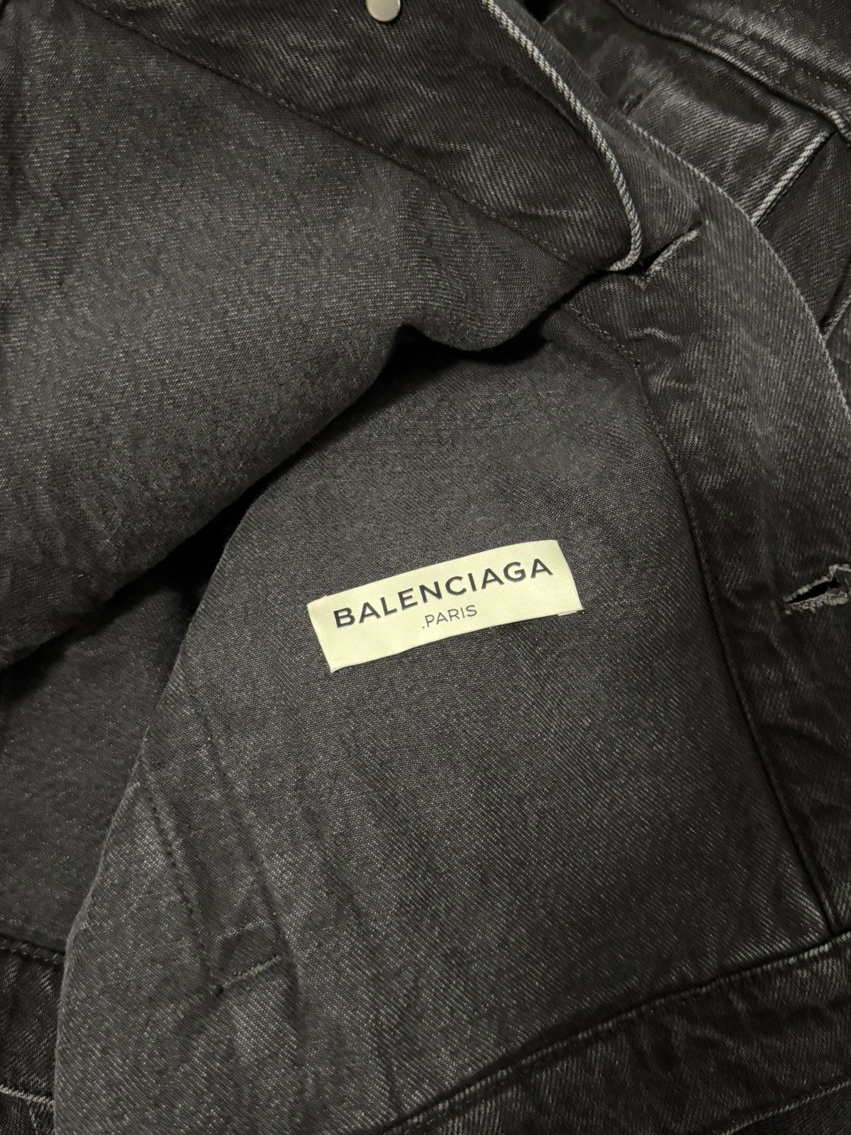 Balenciaga Balenciaga 2017 Padded Shoulder Denim Jacket Size US M / EU 48-50 / 2 - 6 Thumbnail