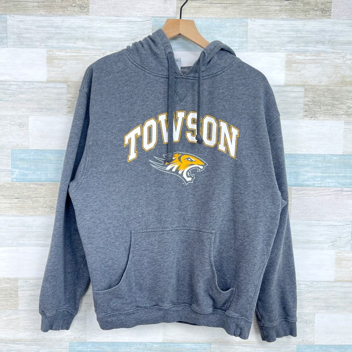 Towson University Vintage 90s Sweatshirt Gray Tigers Mens M