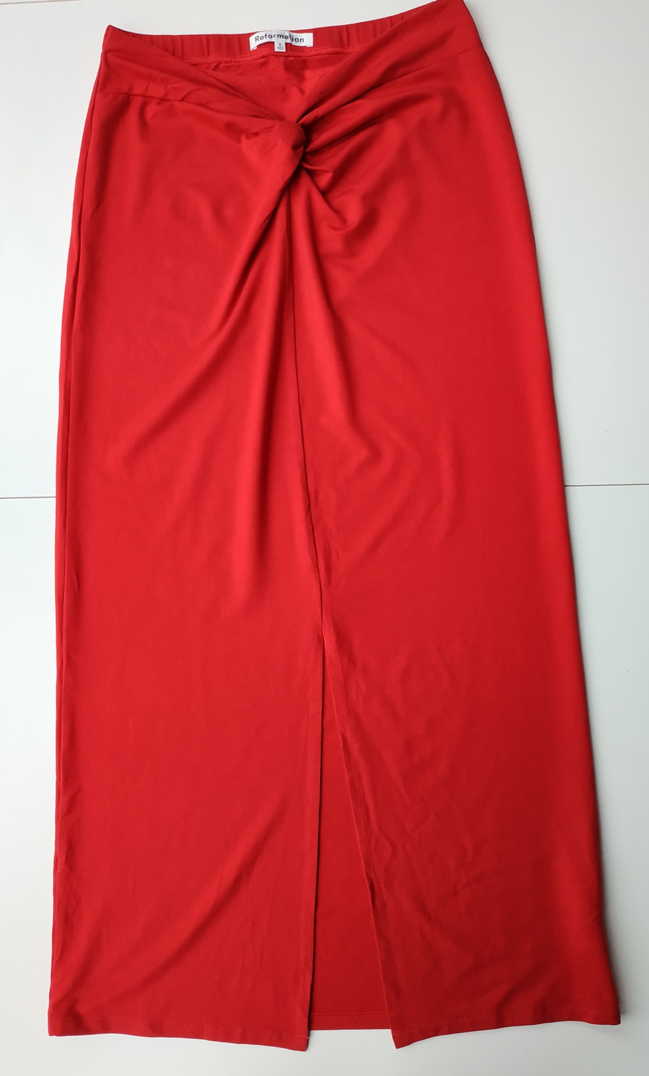 Reformation Reformation Red Rylan Maxi Skirt Size 27" / US 4 / IT 40 - 2 Thumbnail