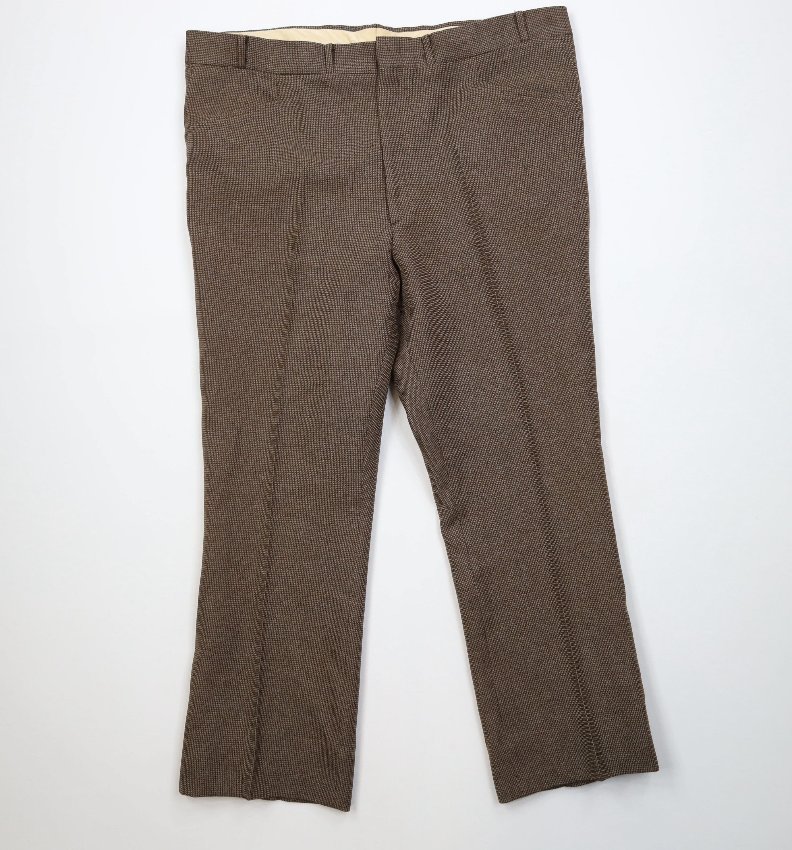 Vintage Vintage 60s 70s Streetwear Wide Leg Chino Pants Brown USA Size US 40 / EU 56 - 1 Thumbnail