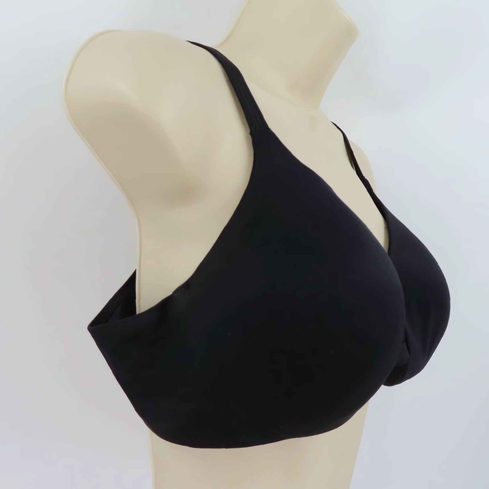 Vintage Bali One Smooth U Smoothing Bra Solid Black Underwire Lined 38C Womens T-Shirt Bra 3W11 3B11 Size ONE SIZE - 2 Thumbnail