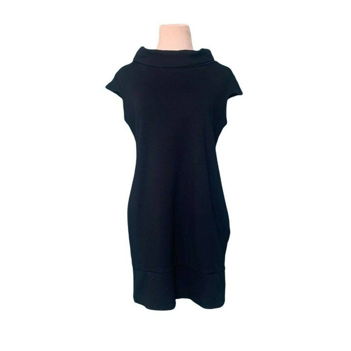 Express Express black cowl neck mini sheath dress size small Size S / US 4 / IT 40 - 1 Thumbnail