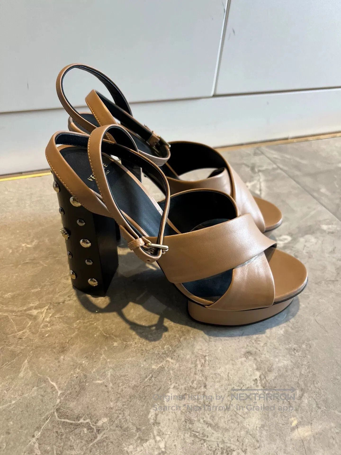 Versace Versace Leather High-Heel Sandals. Size US 6 / IT 36 - 1 Thumbnail